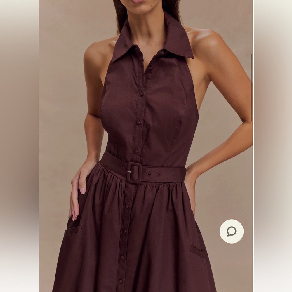 Meshki Brown Midi Dress - Picture 3 of 5